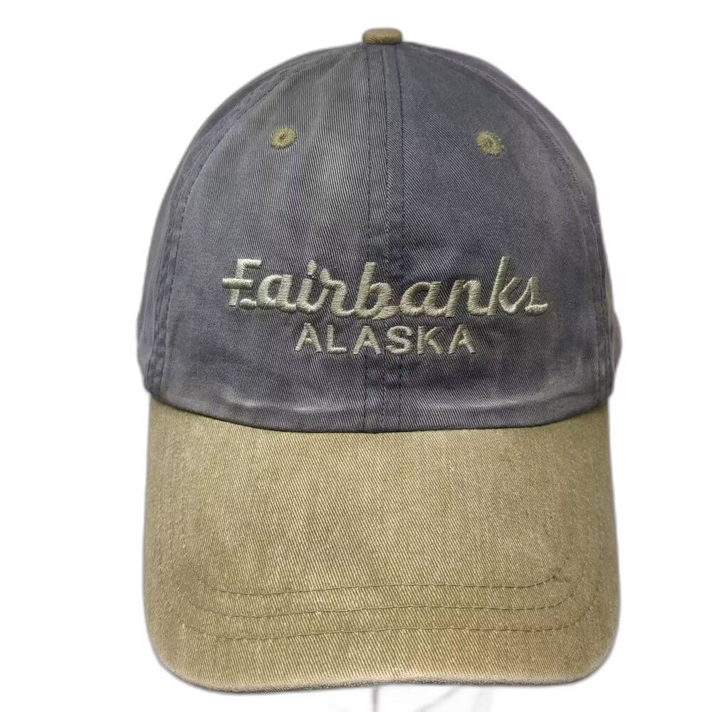 Arctic Circle Enterprises Fairbanks Alaska Hat Baseball Cap Gray Beige OS Cotton